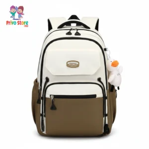 🎒 Stain-Resistant Waterproof School Bag - Brown