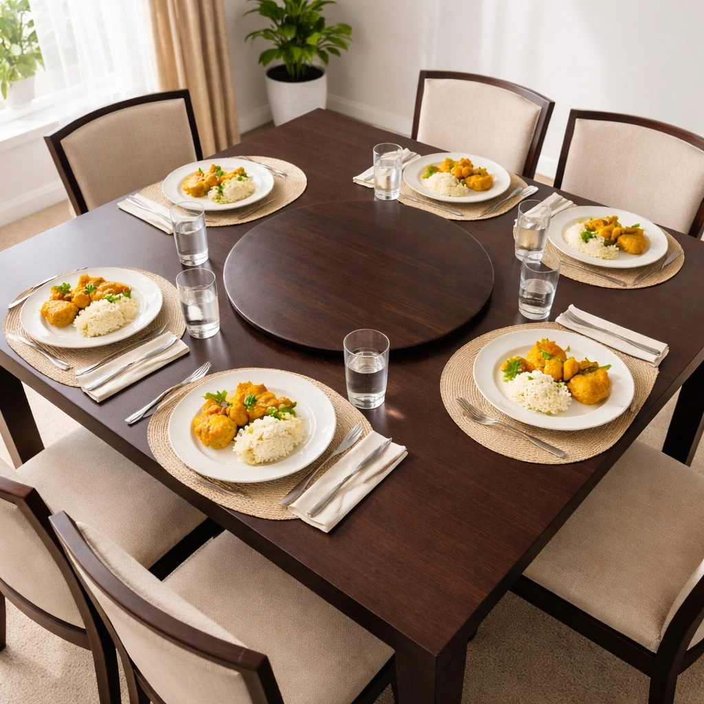 Luxury 360° Rotating Dining Table Serving Tray - Image 4